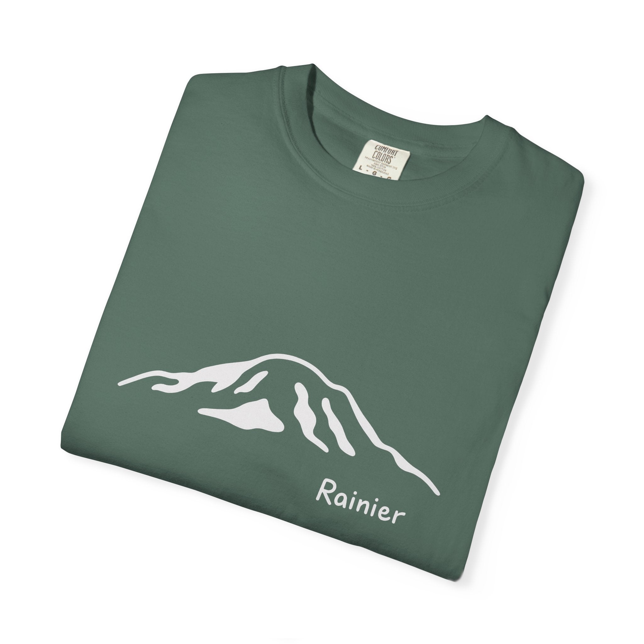 Mount Rainier Cascade Mountains T-Shirt - Clean Line Mountain Graphic