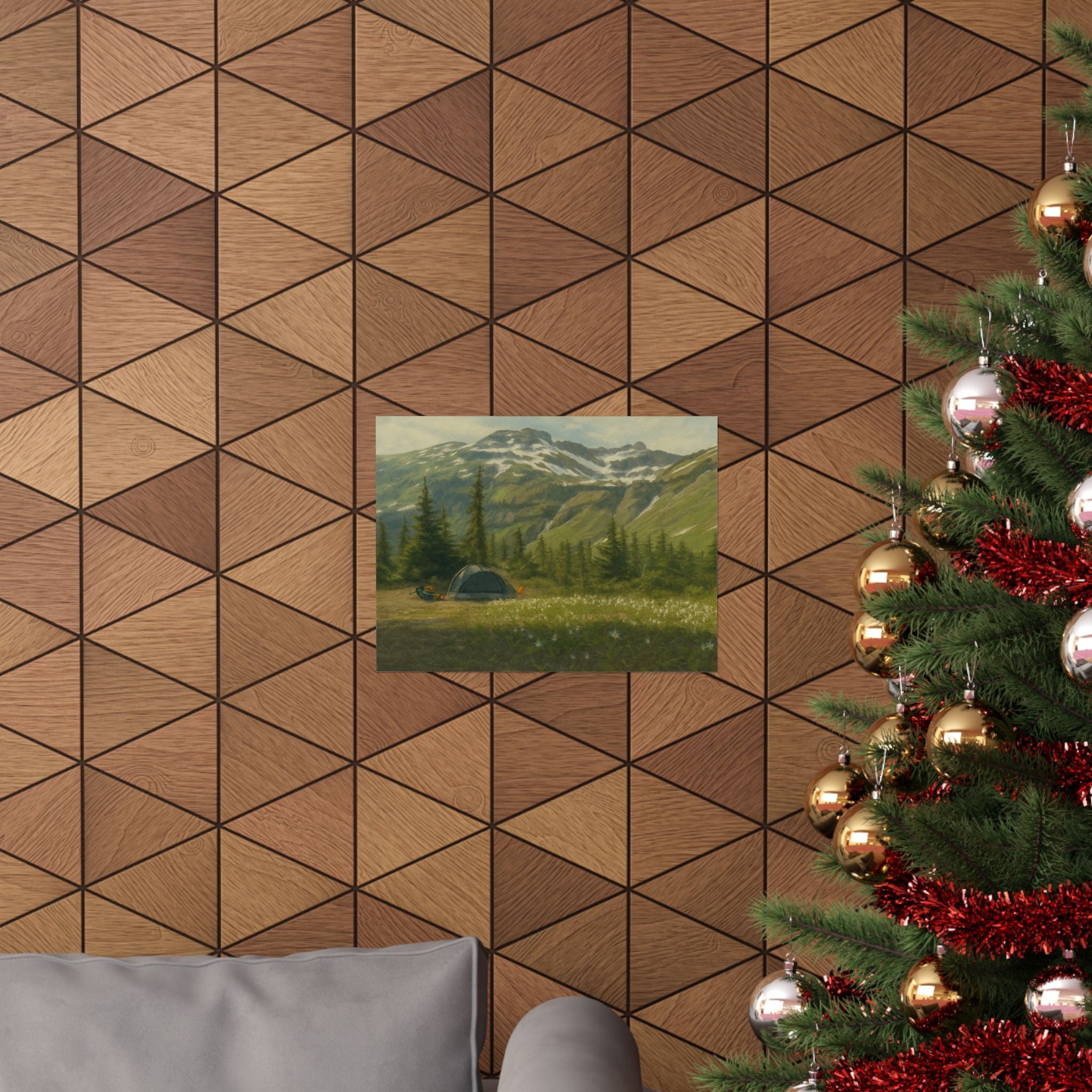 Sunny Day Camping in Goat Rocks Wilderness — Horizontal Nature Wall Art