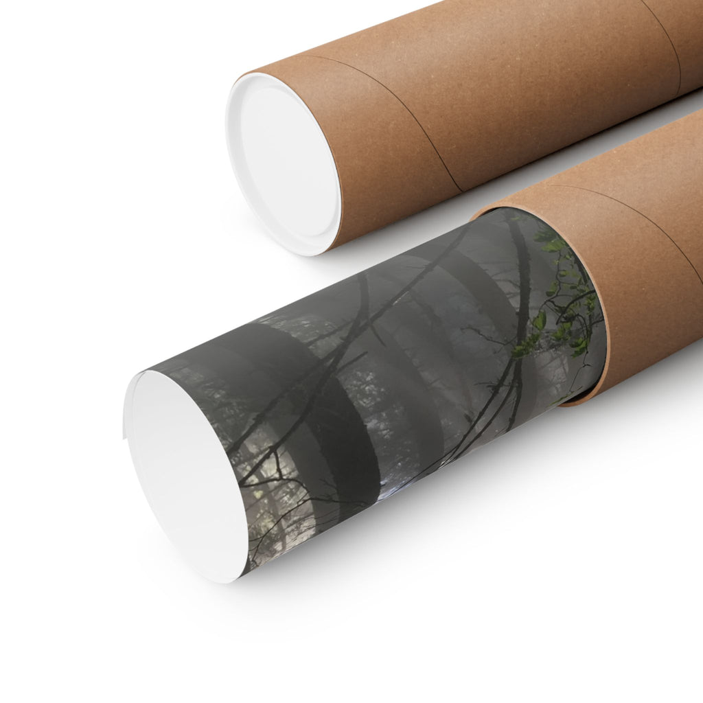 Forest Sunbeams Matte Poster — Vertical Nature Wall Art