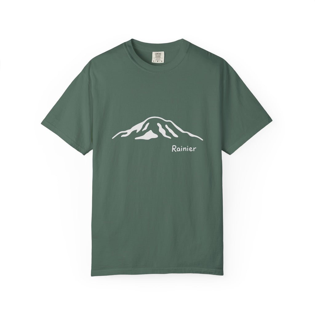 Mount Rainier Cascade Mountains T-Shirt - Clean Line Mountain Graphic