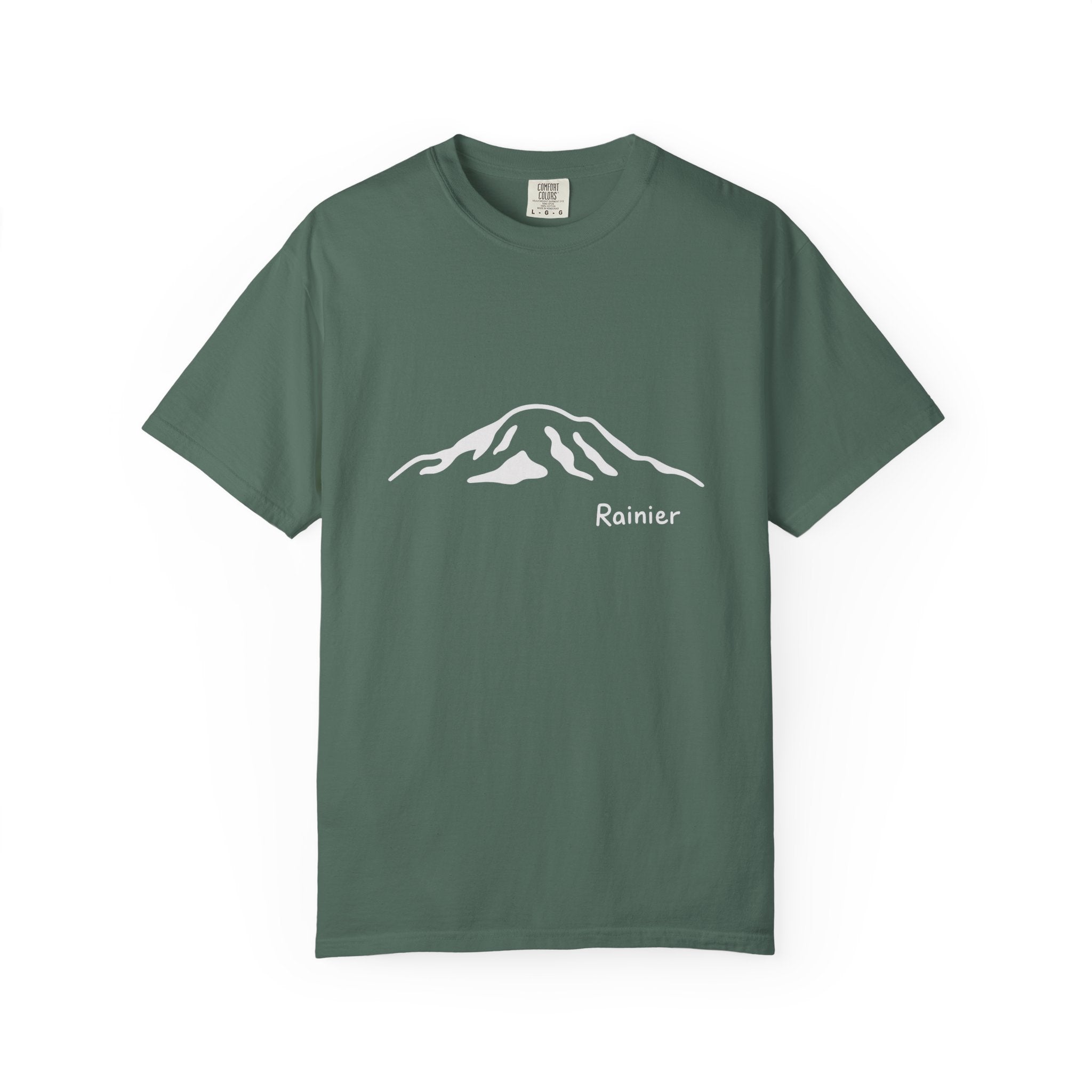 Mount Rainier Cascade Mountains T-Shirt - Clean Line Mountain Graphic