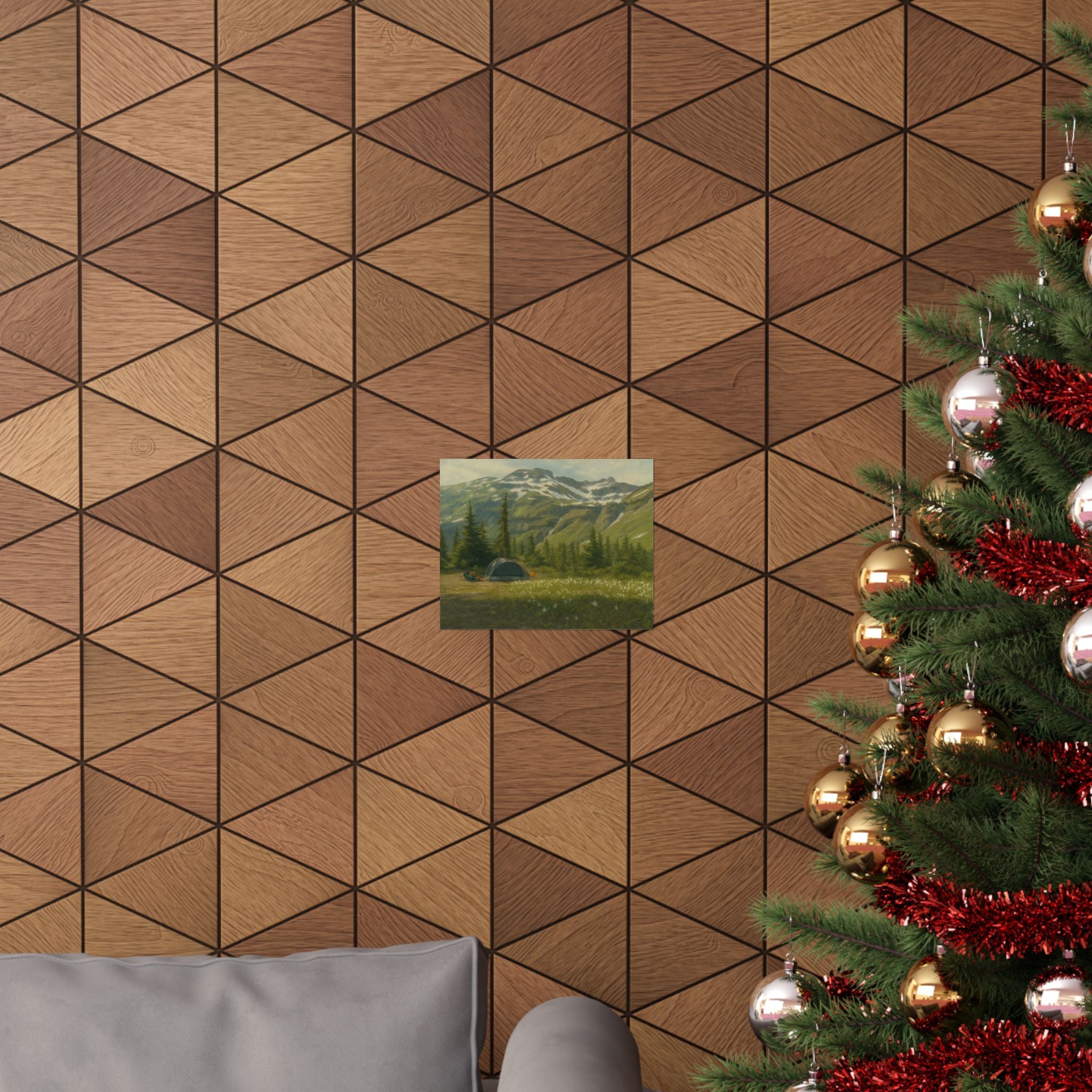 Sunny Day Camping in Goat Rocks Wilderness — Horizontal Nature Wall Art